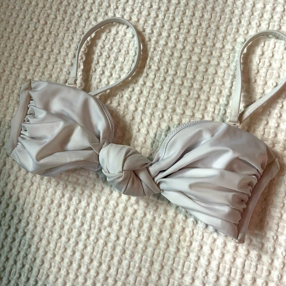 ASOS white bikini top